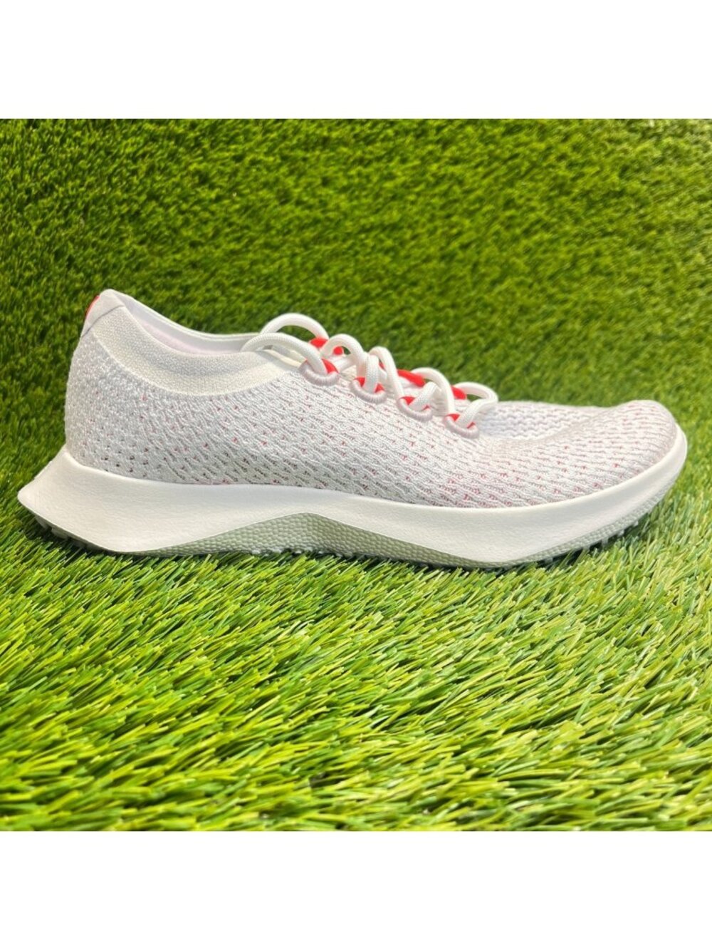 Allbirds Tree Dasher 2 Womens Size 10.5 White Red Running Walking Shoes Sneakers